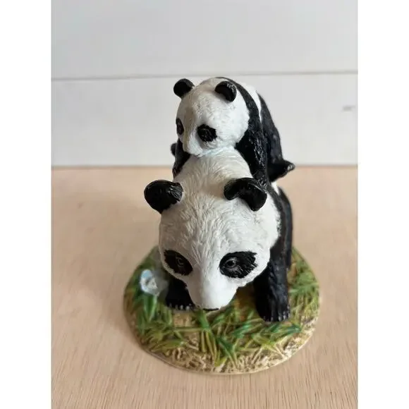 1988 Kroger Floral Shoppe Collectible Panda Bear Mother And Cub 5" J.L. Gosnell - Picture 4 of 5
